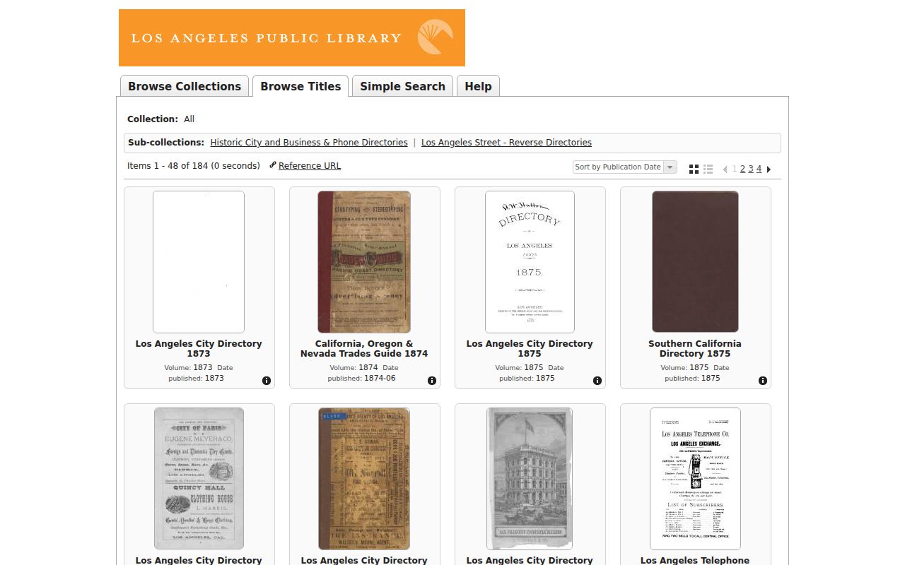 San Fernando city directory browse interface