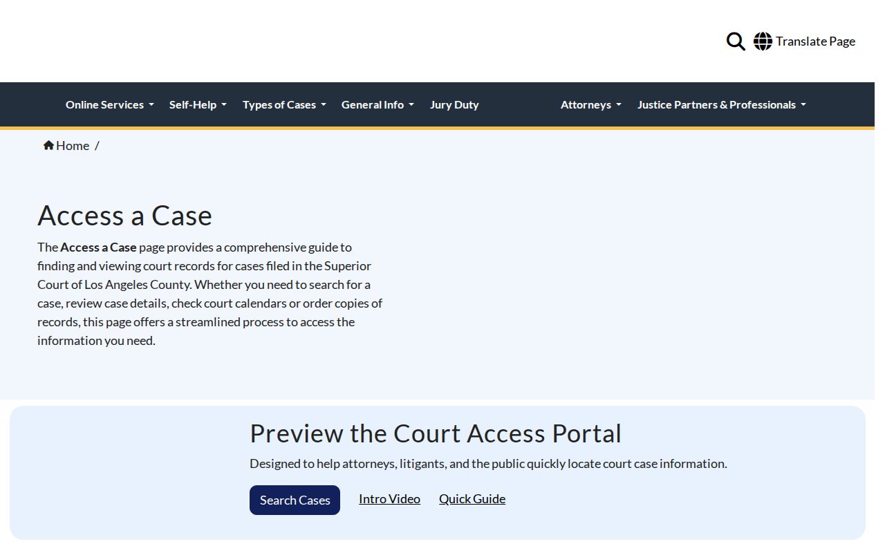 San Fernando residents directory Los Angeles Superior Court case search