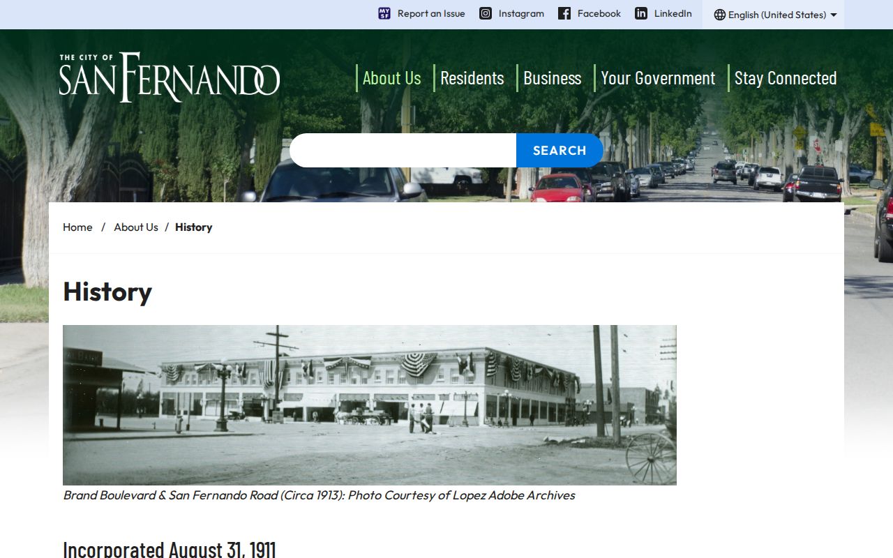 San Fernando neighbors official city history